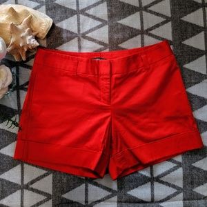 EXPRESS - Women's Red Cuffed Short Shorts